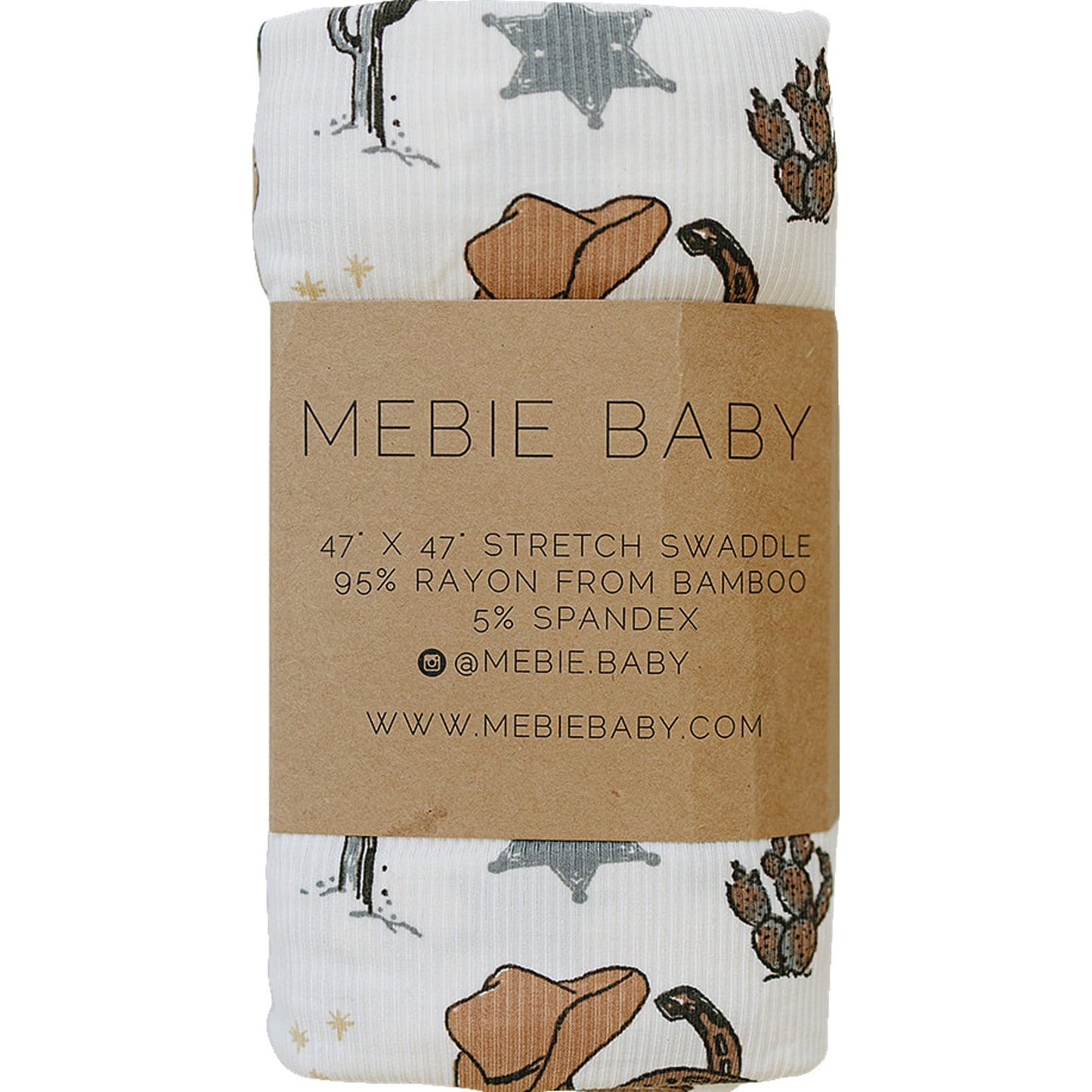 ribbed bamboo stretch swaddle // cowboy