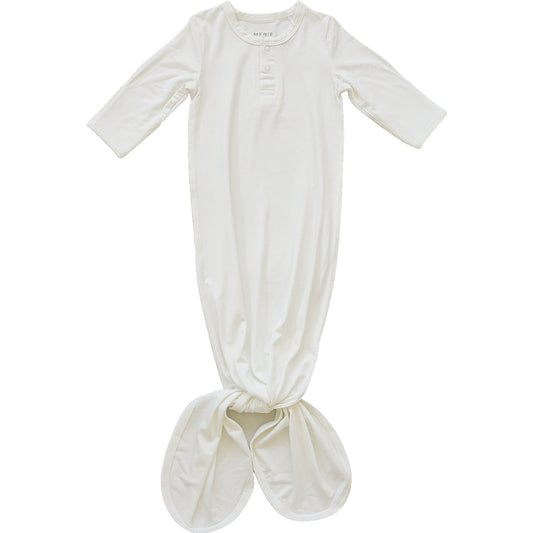 bamboo knot gown // white