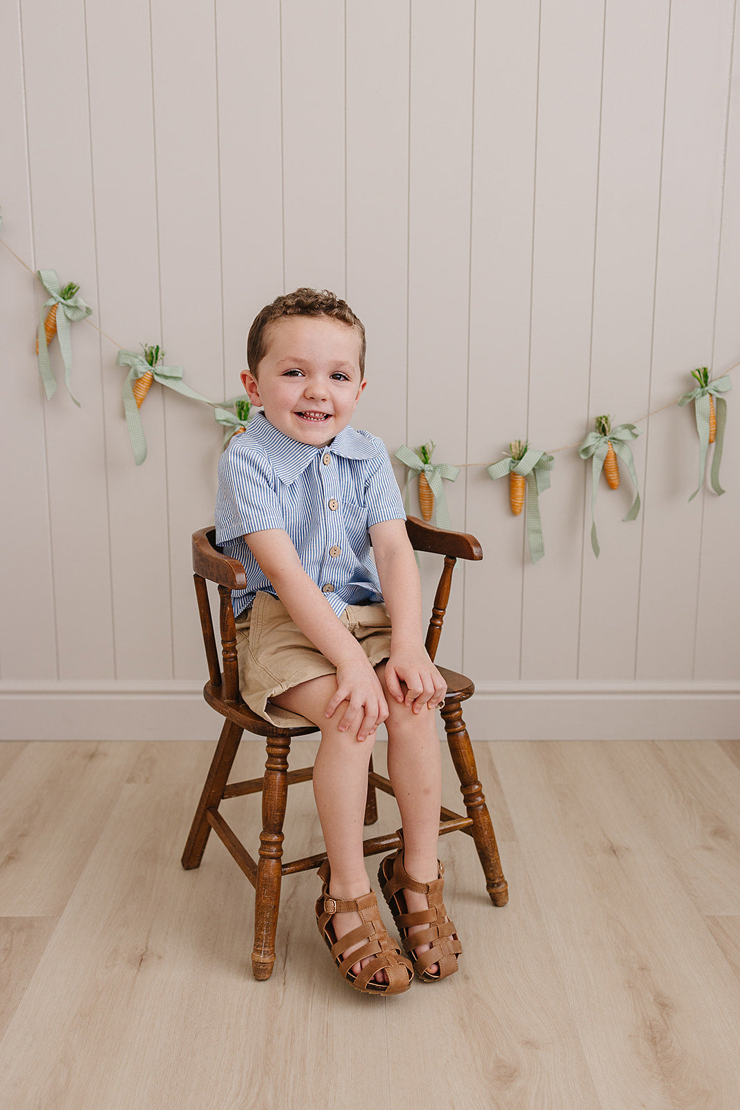 blue stripe button-up pocket shirt