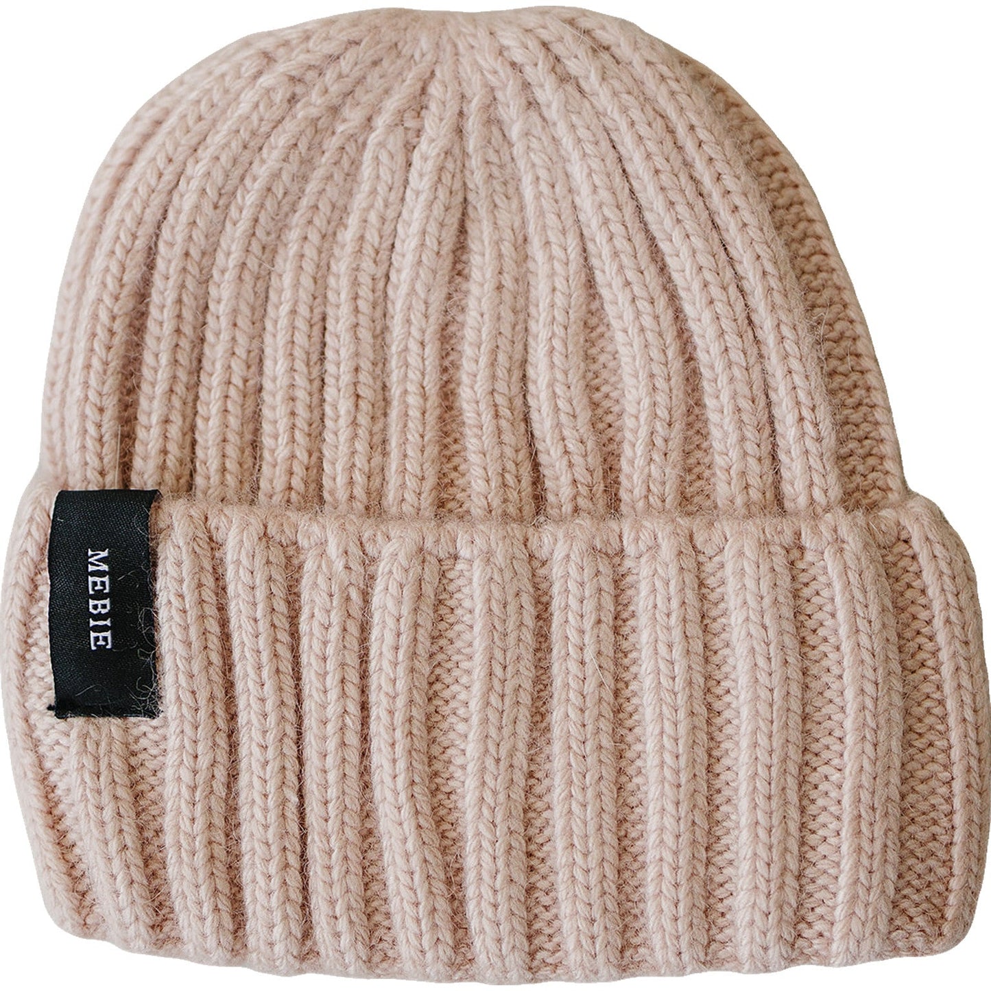 chunky knit beanie // light pink