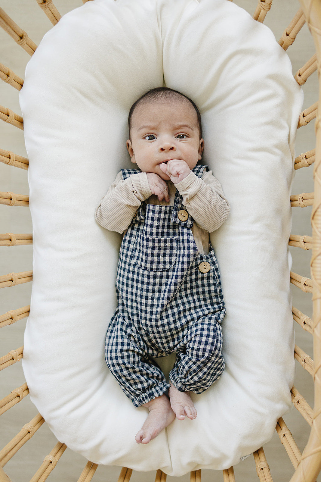 gingham linen overalls