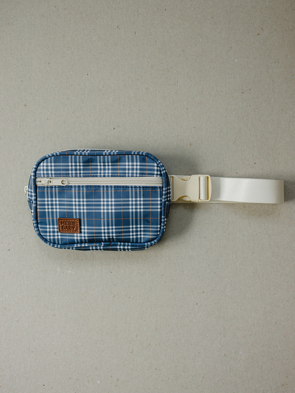 mini fanny pack // navy plaid
