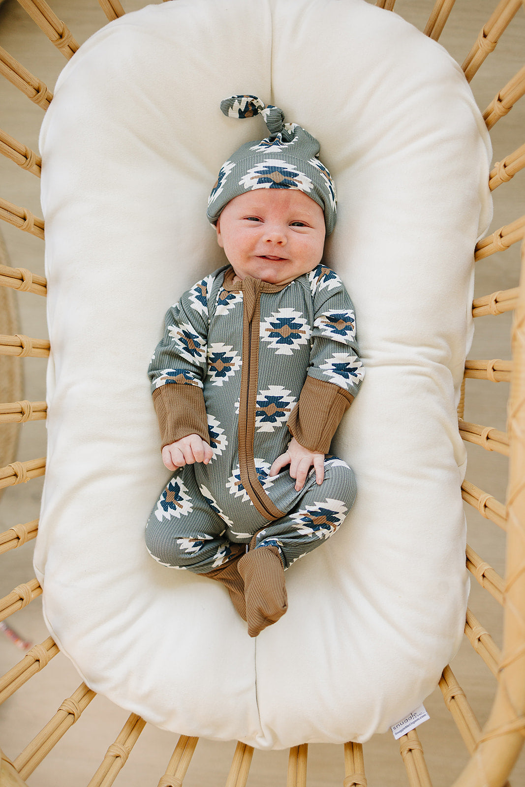 southwest aztec ribbed bamboo pajamas // ZIPPY
