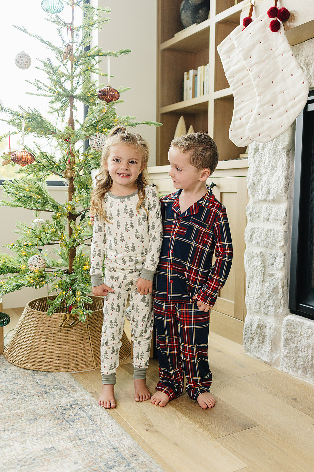 christmas trees bamboo pajamas // LONG-SLEEVE TWO-PIECE SET