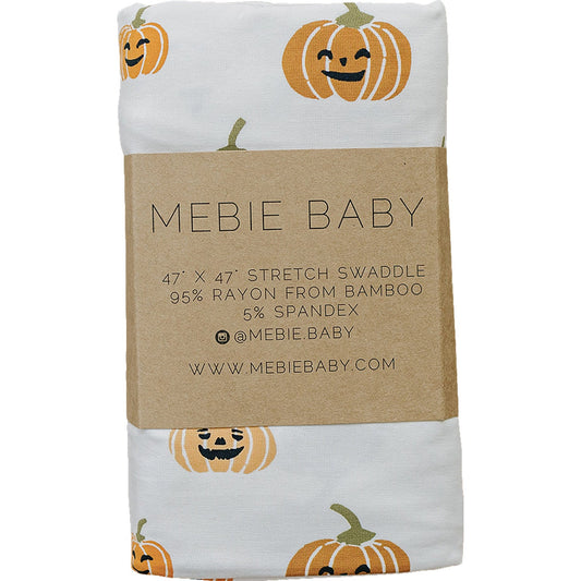 bamboo stretch swaddle // pumpkins