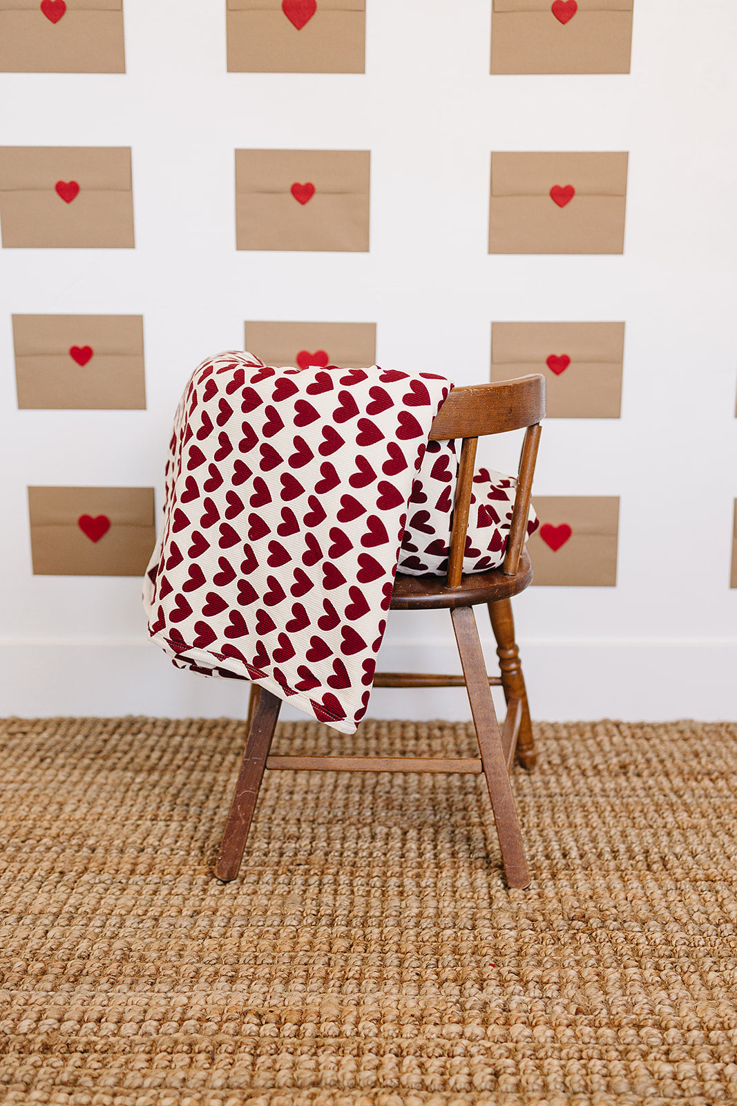 bamboo fleece quilt // hearts