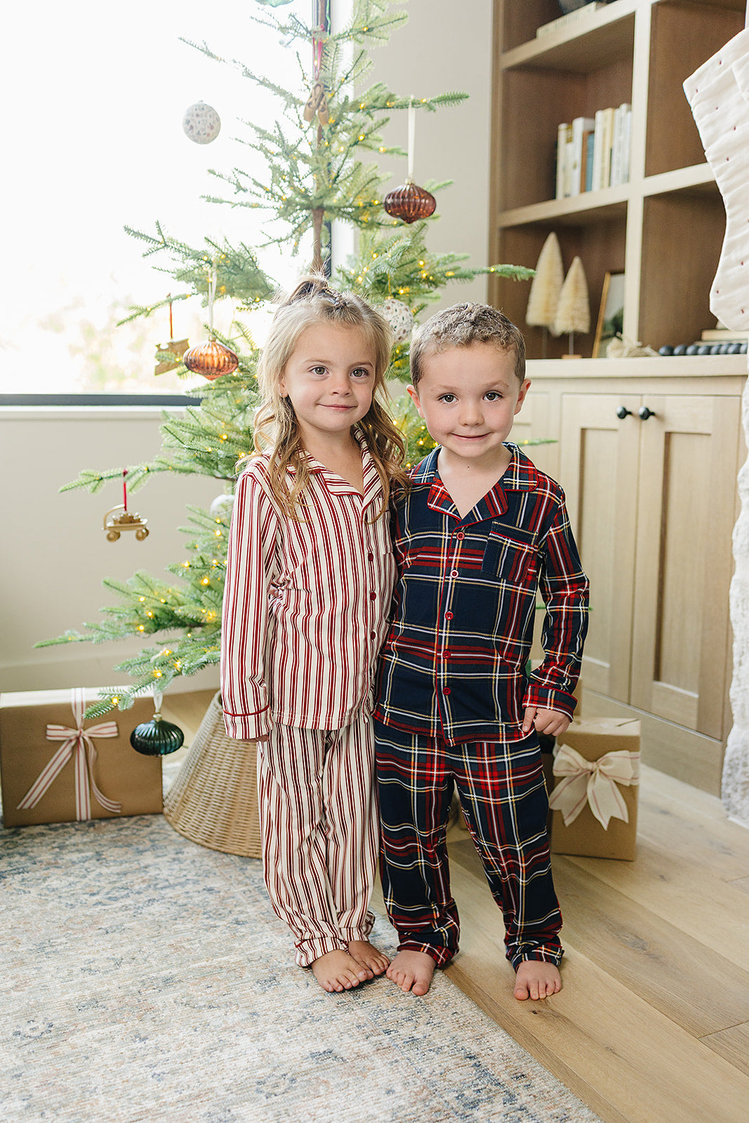 collared bamboo pajama set // christmas plaid (*comes in adult matching*)