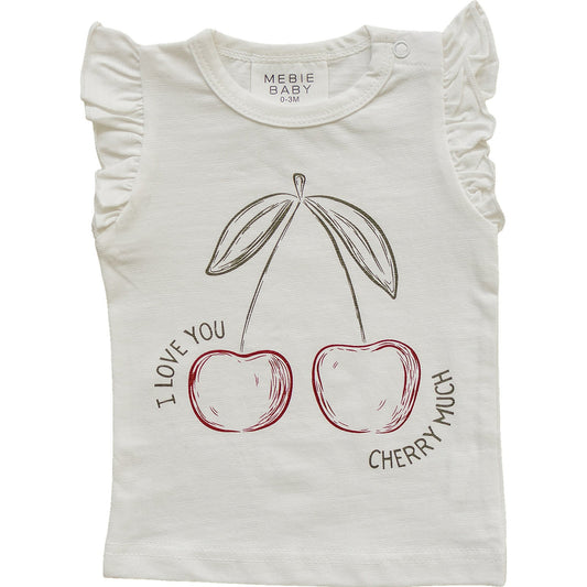 cherry ruffle tee