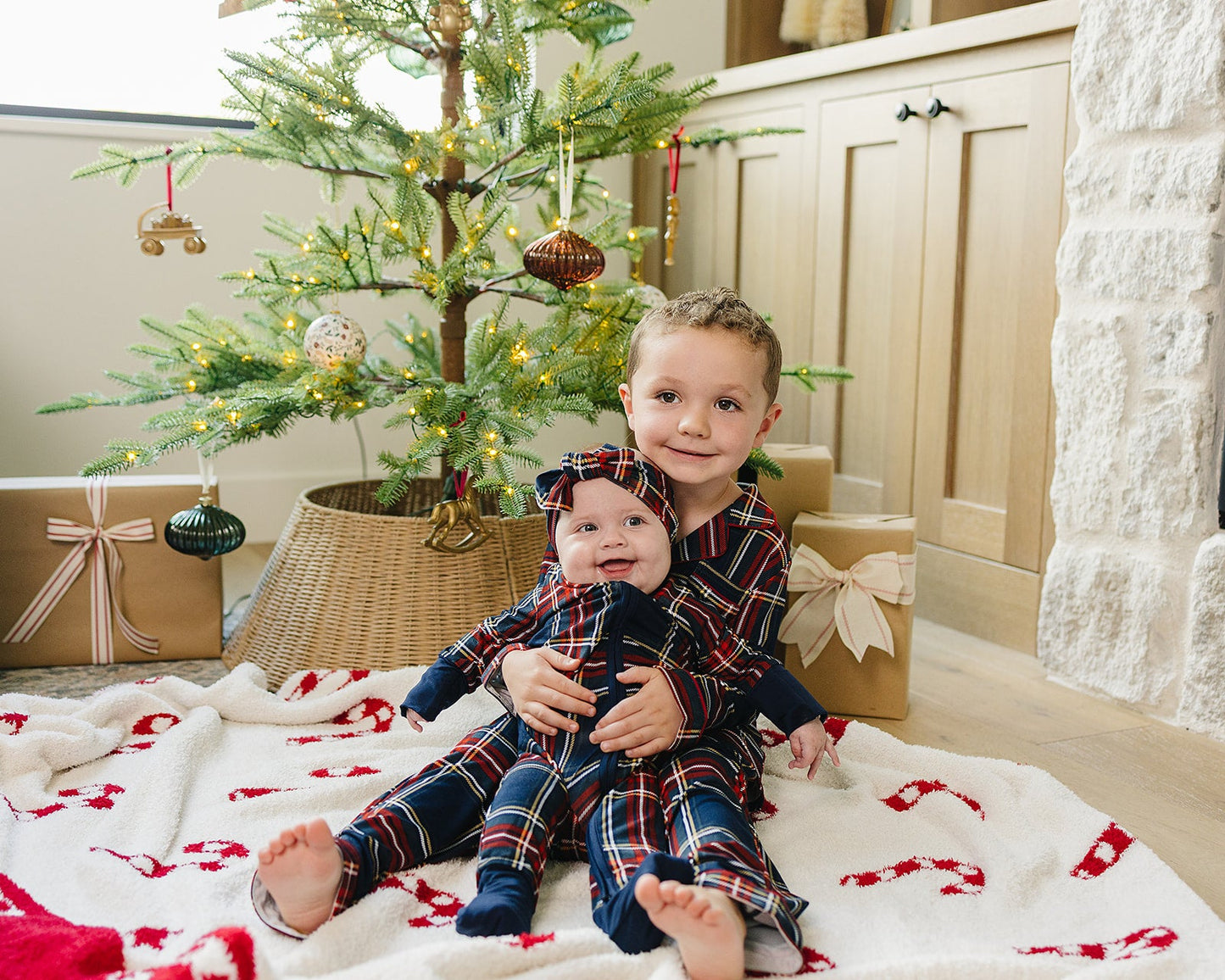 christmas plaid bamboo pajamas // ZIPPY (*comes in adult matching*)