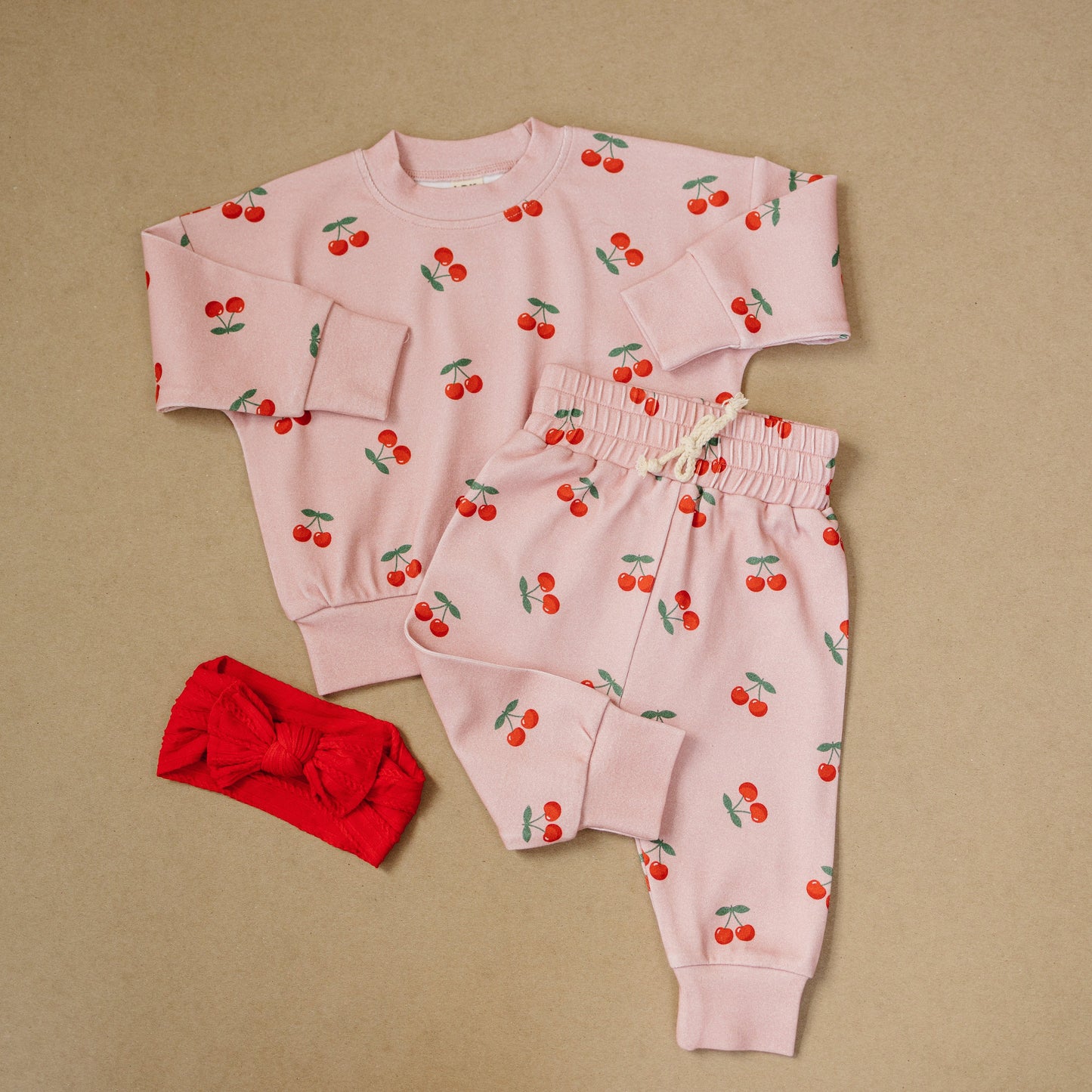 jogger set // blush cherry