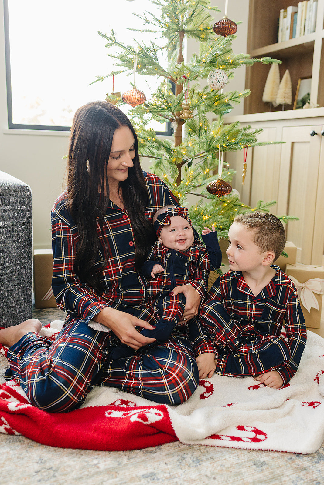 collared bamboo pajama set // christmas plaid (*comes in adult matching*)