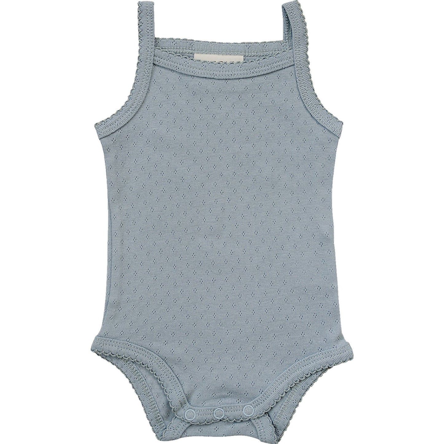 pointelle tank bodysuit // dusty blue