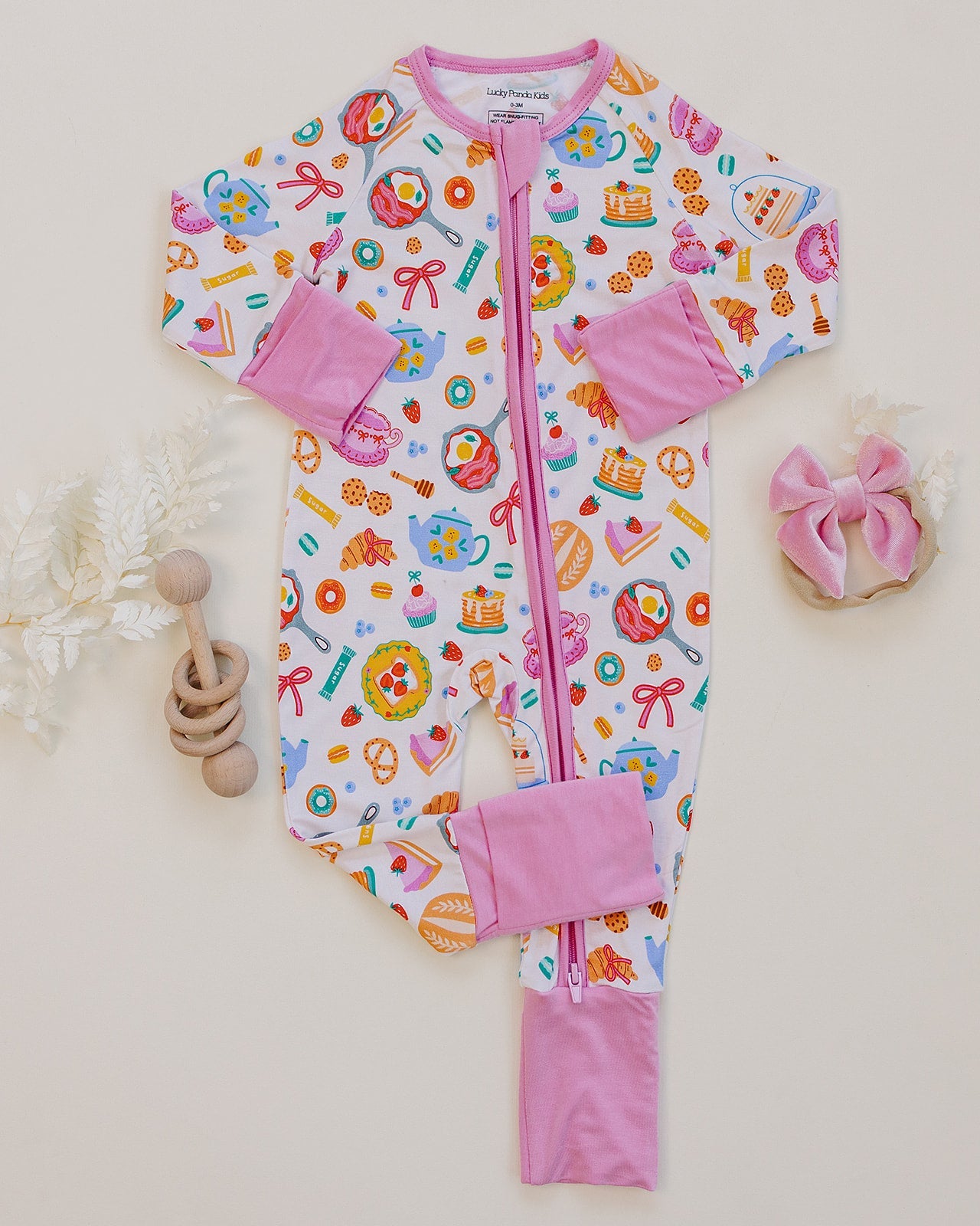 breakfast whimsy bamboo pajamas // ZIPPY