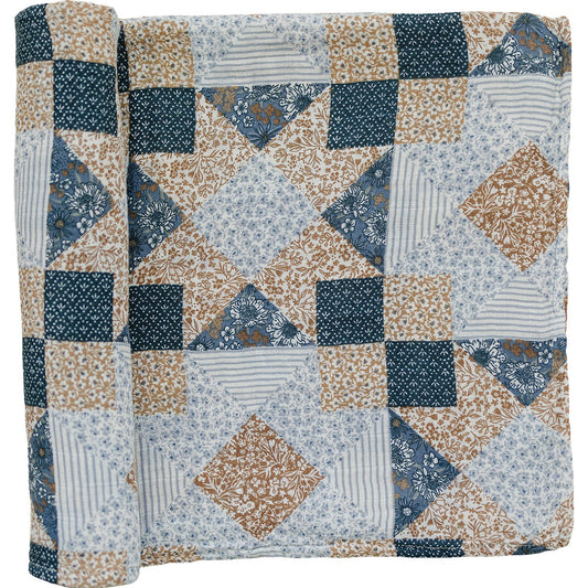 muslin swaddle blanket // patchwork