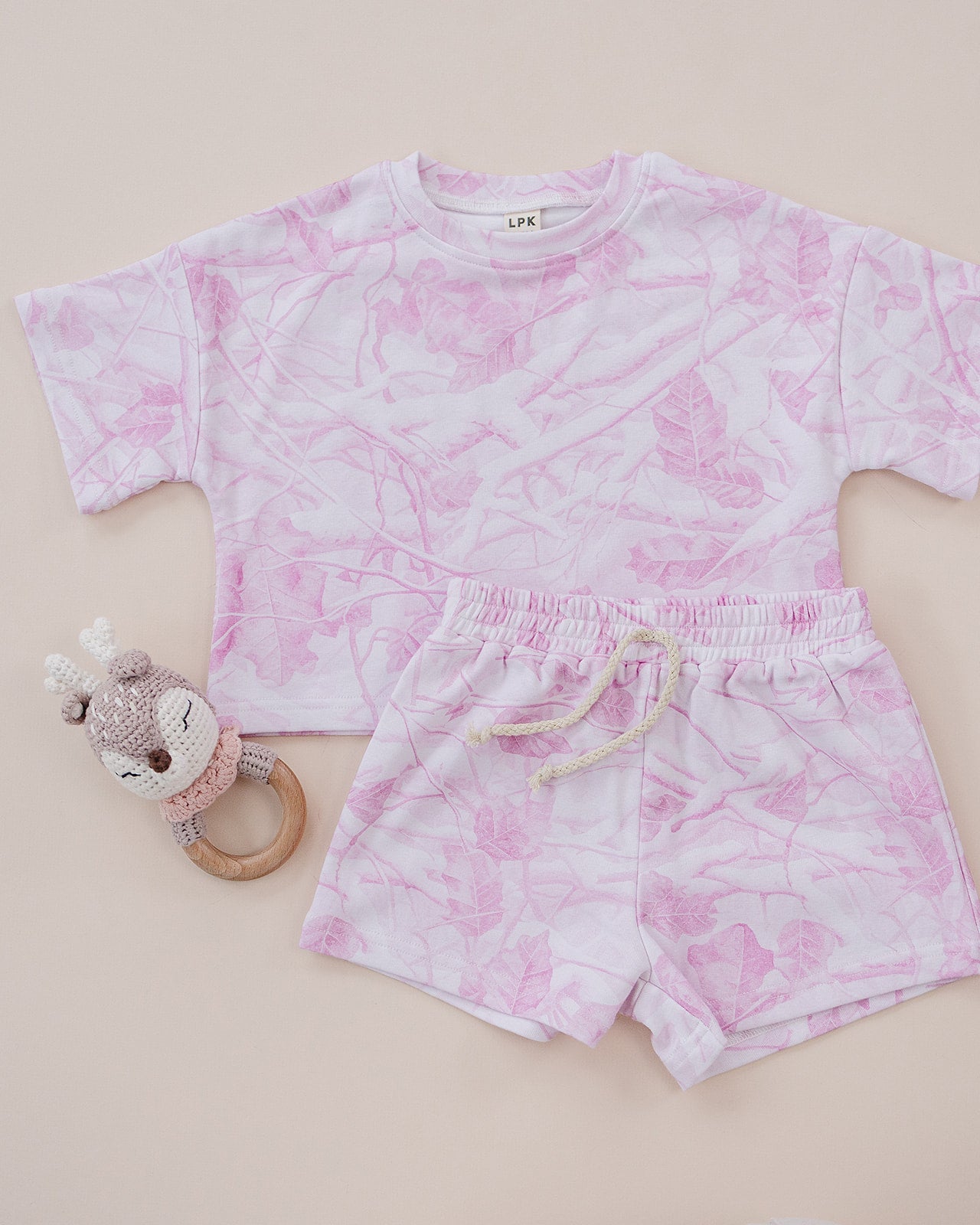 shorts set // pink camo