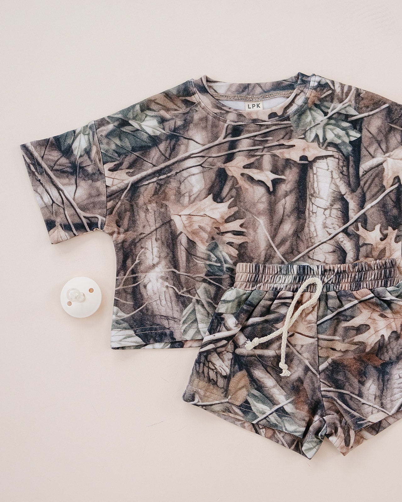 shorts set // brown camo