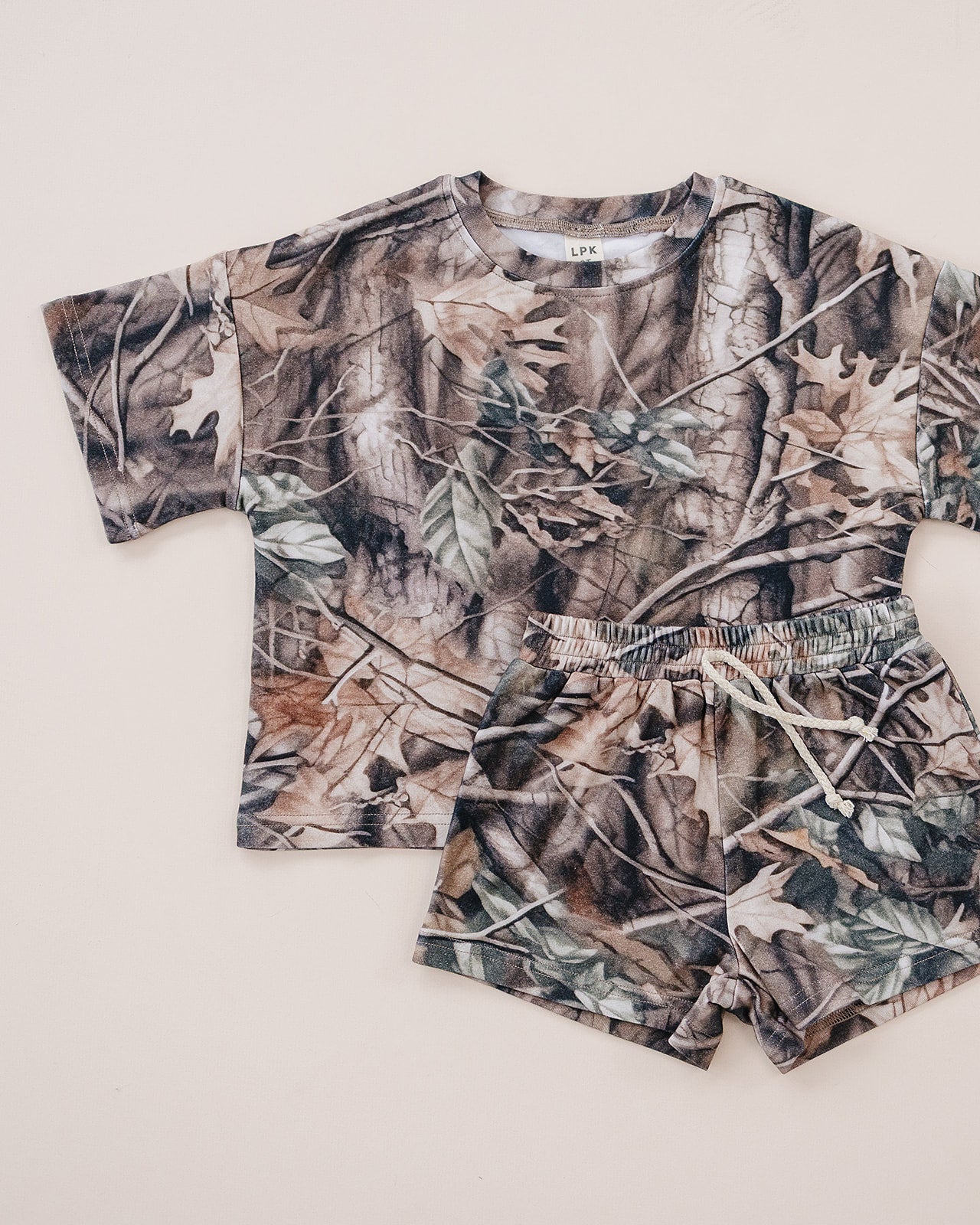 shorts set // brown camo