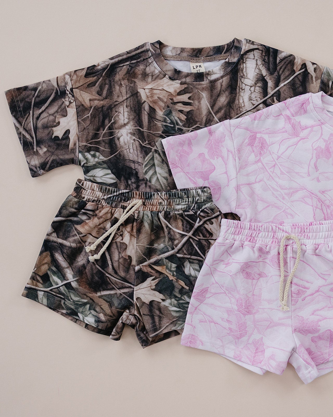 shorts set // brown camo
