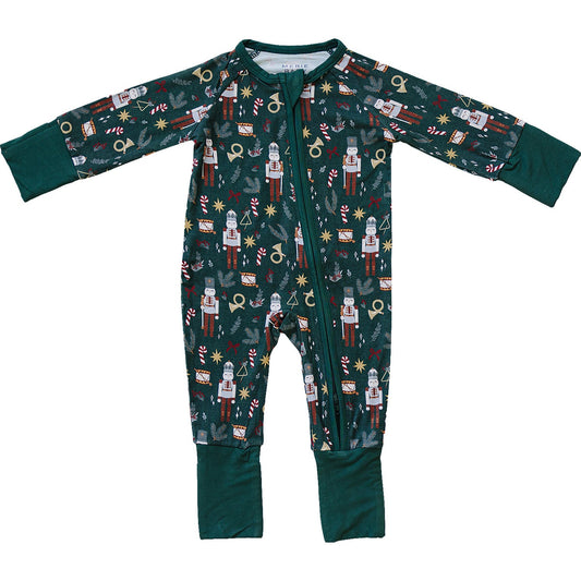 green nutcracker bamboo pajamas // ZIPPY