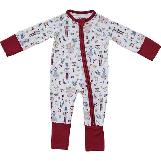 red nutcracker bamboo pajamas // ZIPPY