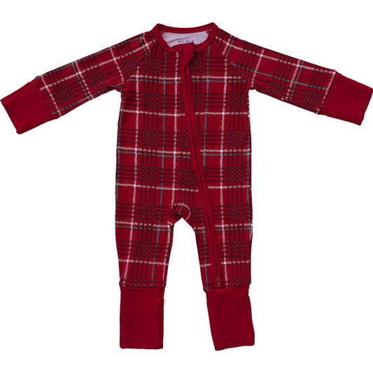 red plaid bamboo pajamas // ZIPPY