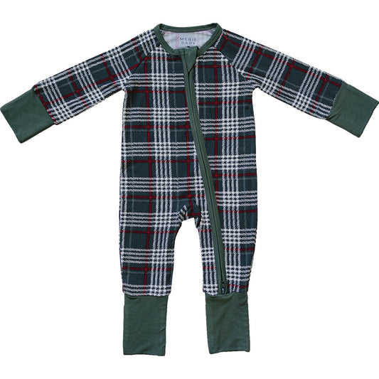 green plaid bamboo pajamas // ZIPPY