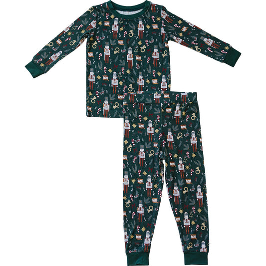 green nutcracker bamboo pajamas // LONG-SLEEVE TWO-PIECE SET (*available in extended sizing*)