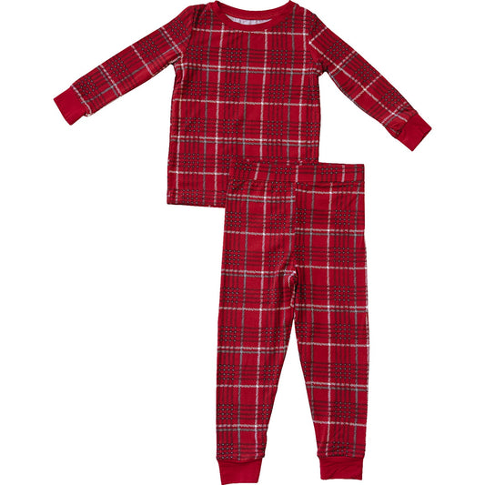 red plaid bamboo pajamas // LONG-SLEEVE TWO-PIECE SET (*available in extended sizing*)