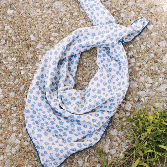bandana scarf // blue floral