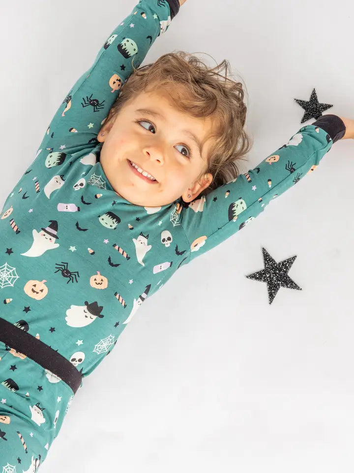 GLOW IN THE DARK boo crew bamboo pajamas // ZIPPY or LONG-SLEEVE TWO-PIECE