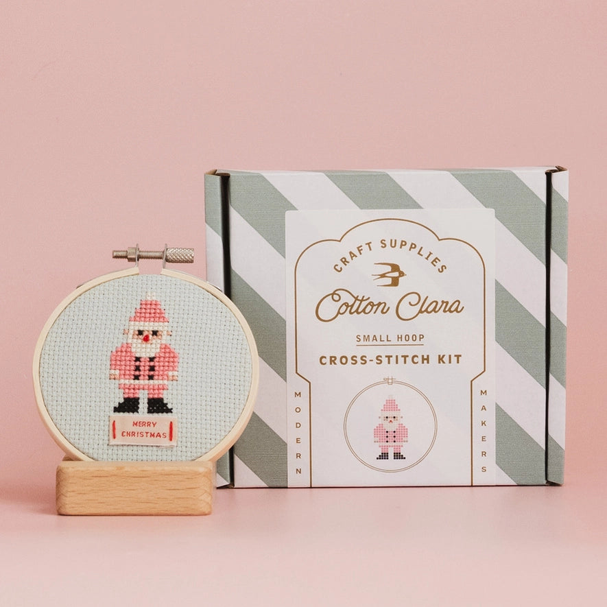 cross stitch kit // santa