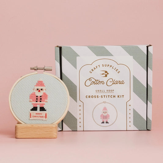 cross stitch kit // santa