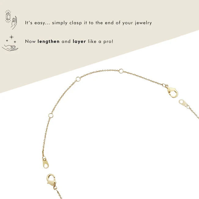 gold adjustable necklace extender
