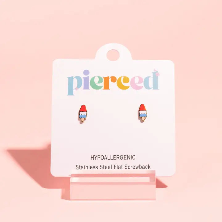 bomb pop 18k gold flatback studs // FLASH PREORDER! // open until 6.7 and ships mid-june