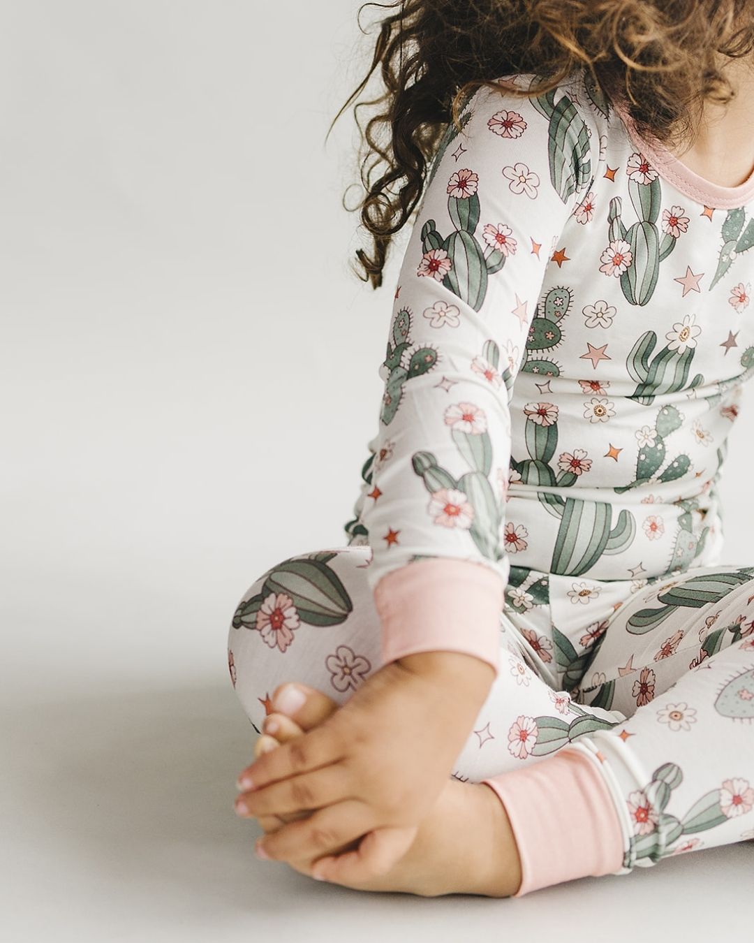 cactus flowers bamboo pajamas // LONG-SLEEVED TWO-PIECE SET