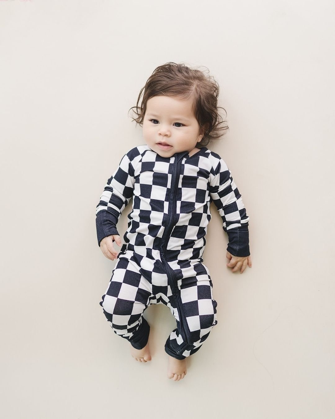 black checkered bamboo pajamas // ZIPPY