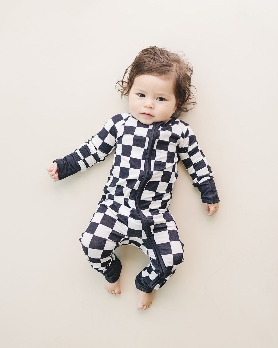 black checkered bamboo pajamas // ZIPPY