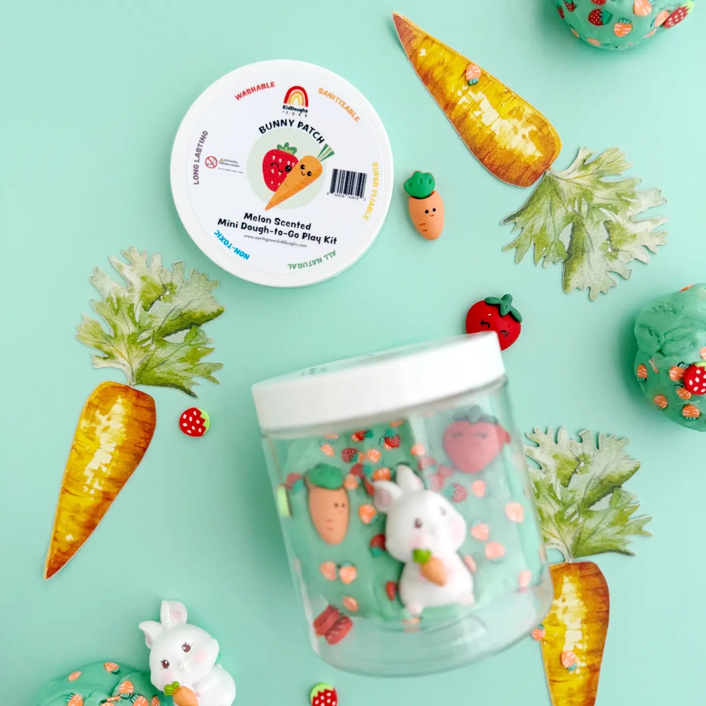 bunny patch mini dough-to-go play kit