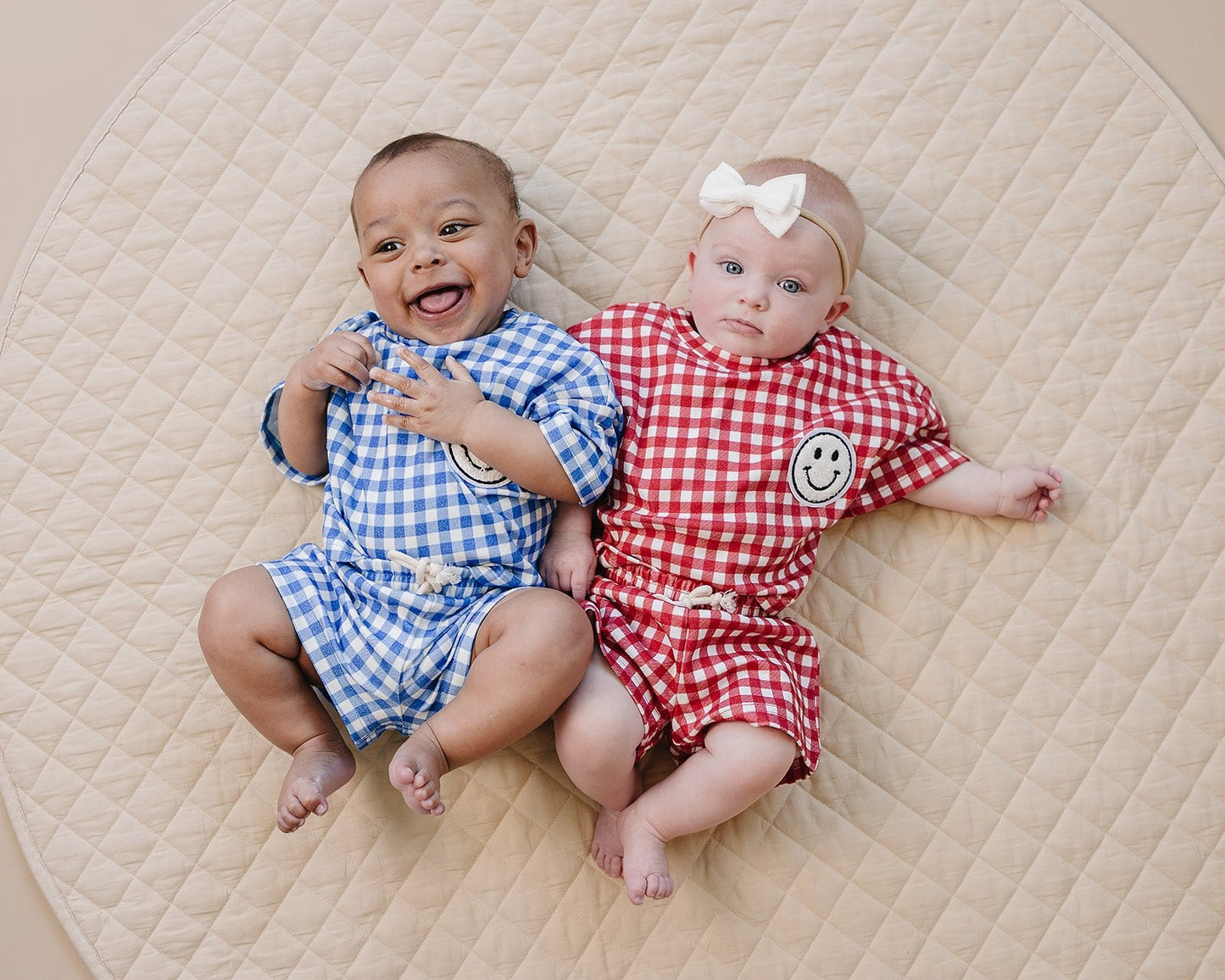shorts set // red gingham