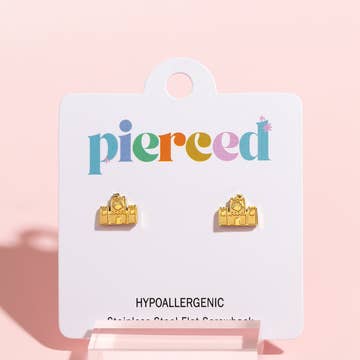sandcastle 18k gold flatback studs // FLASH PREORDER! // open until 6.7 and ships mid-june