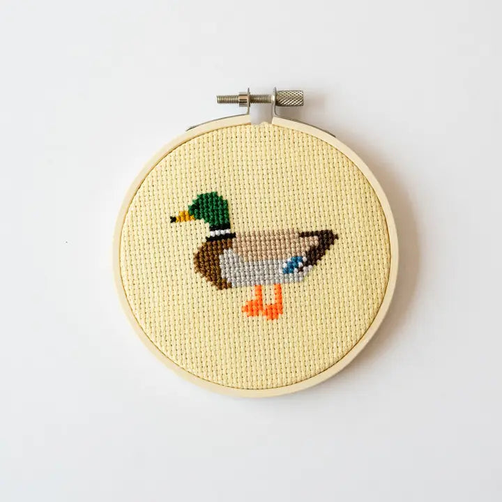 cross stitch kit // duck
