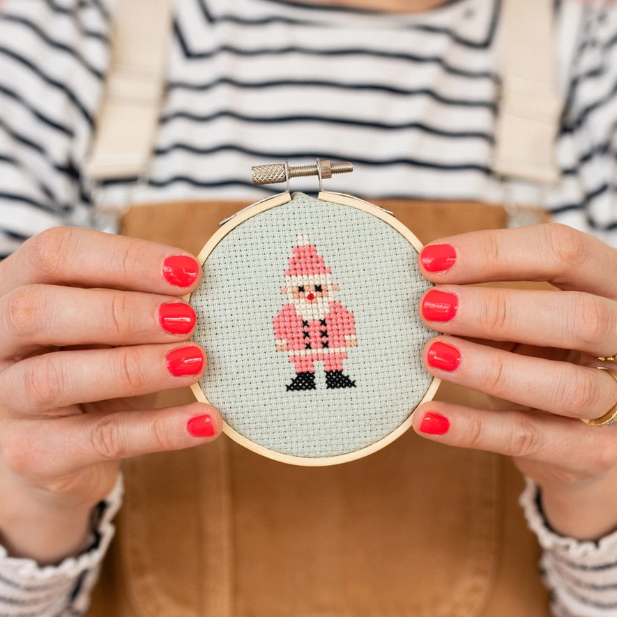 cross stitch kit // santa