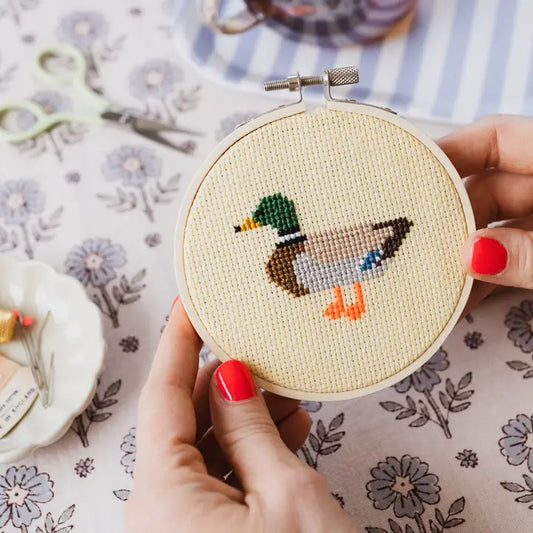 cross stitch kit // duck