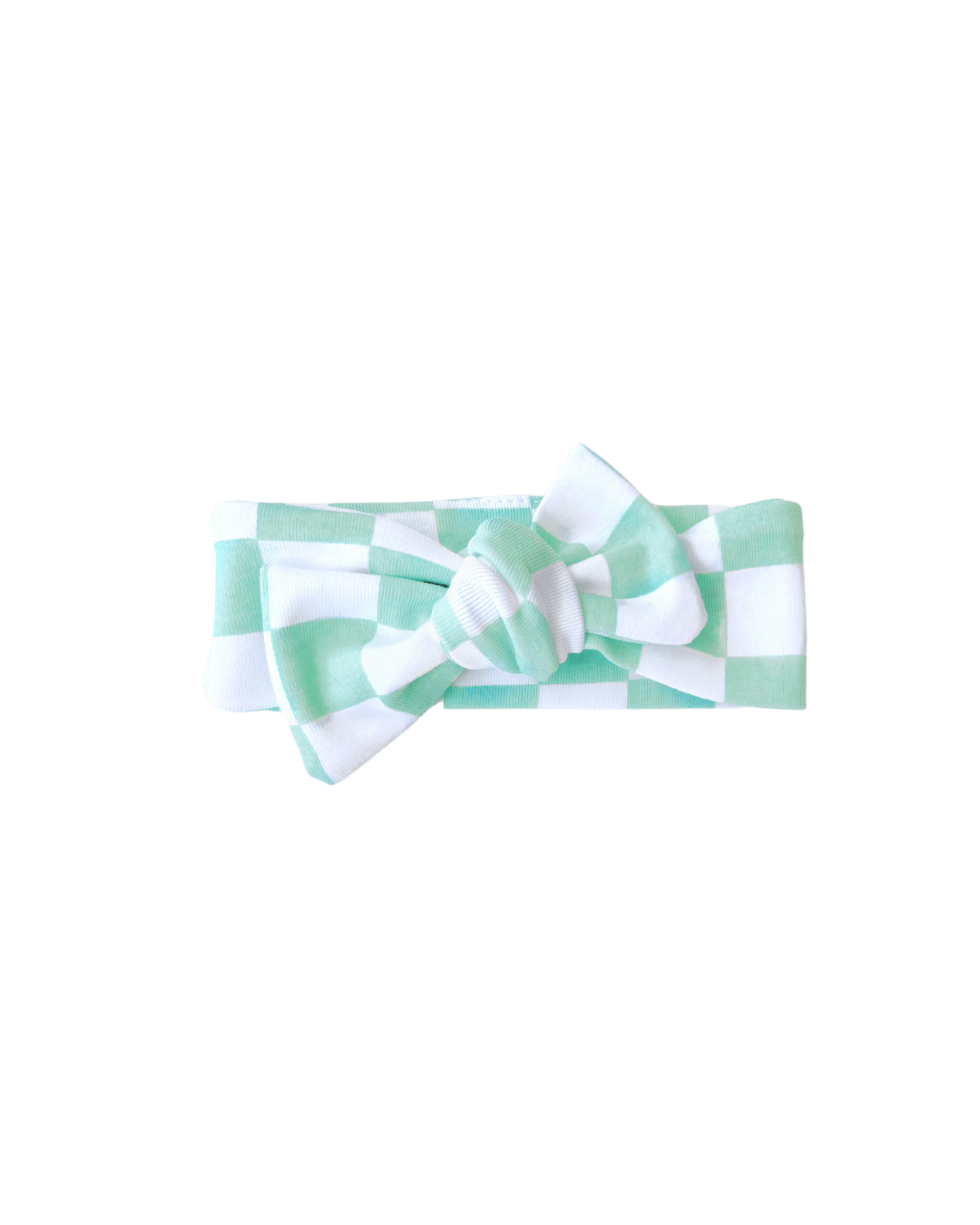 checkered headband // mint