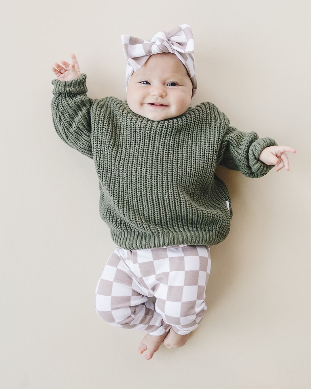 checkered leggings // latte