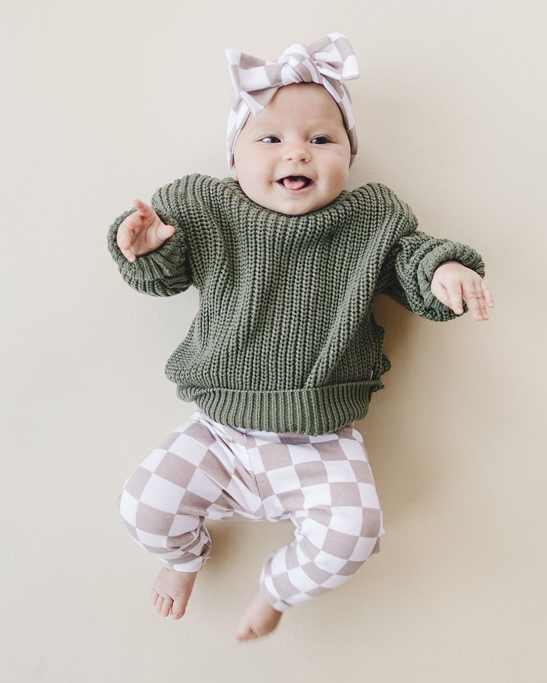 checkered leggings // latte