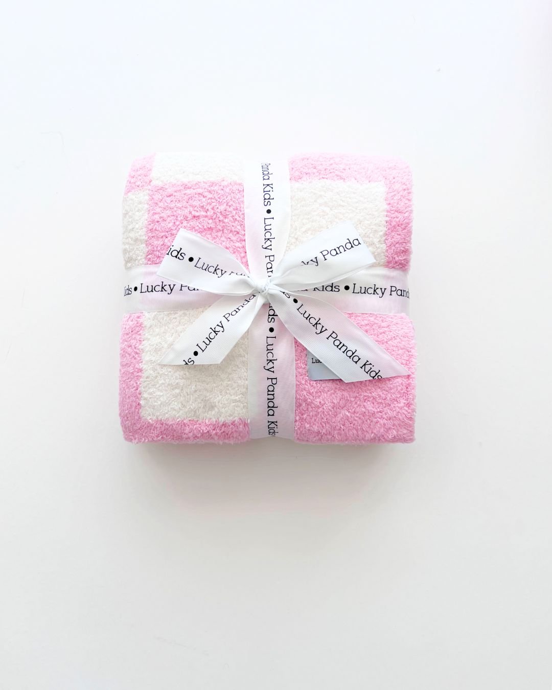 plush blanket // pink checkered