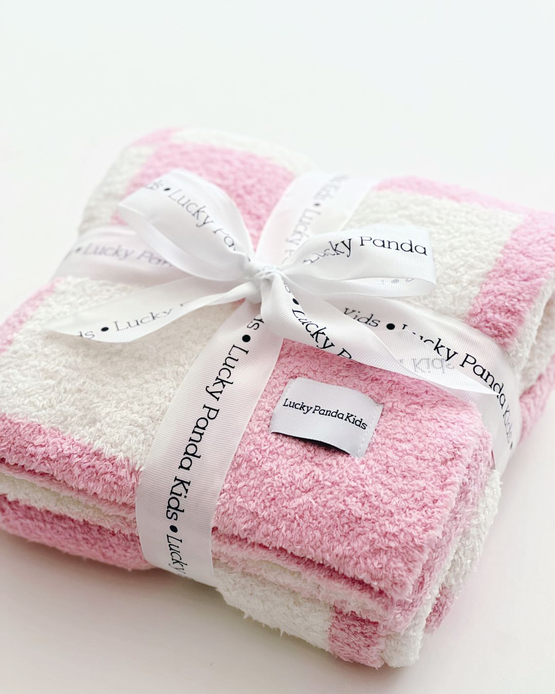 plush blanket // pink checkered