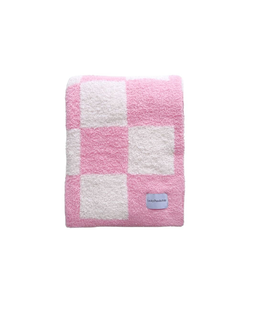 plush blanket // pink checkered