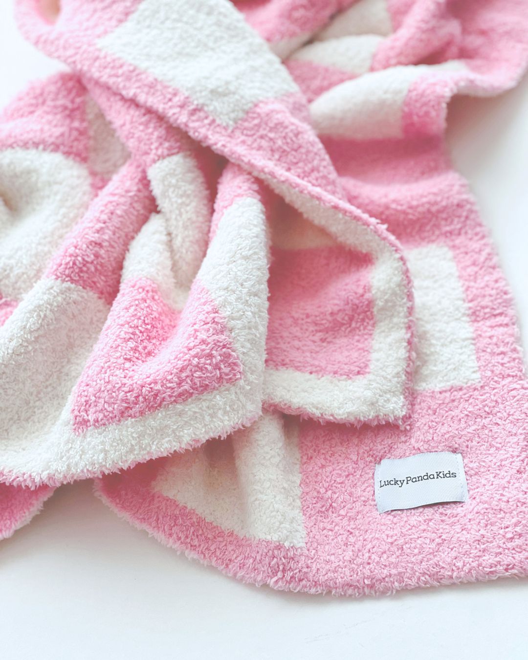 plush blanket // pink checkered